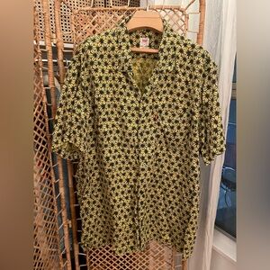 Men's Yellow Patterned Shirt